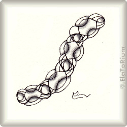 Muster Ledrow von Lori Byerly, ein Muster geeignet für Zentangle® and Zentangle® inspired art, präsentiert in der Musterquelle