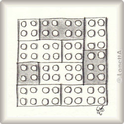 Zentangle-Pattern 'Leggo' by Neil Burley, presented by www.musterquelle.de