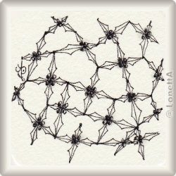 Muster Meriberries von Cheryl Wilson CZT, ein Muster geeignet für Zentangle® and Zentangle® inspired art, präsentiert in der Musterquelle