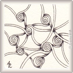 Muster Muriehl von Martina Danner-Großmann, ein Muster geeignet für Zentangle® and Zentangle® inspired art, präsentiert in der Musterquelle