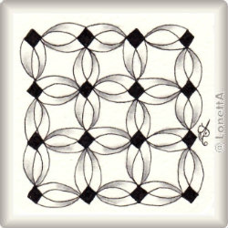 Muster Oofs-a-Daisy von Cris Letourneau CZT, ein Muster geeignet für Zentangle® and Zentangle® inspired art, präsentiert in der Musterquelle