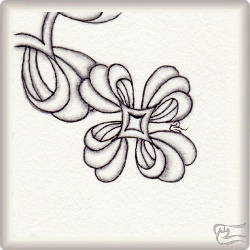 Muster 4 Ring von Karin Frank, ein Muster geeignet für Zentangle® and Zentangle® inspired art, präsentiert in der Musterquelle