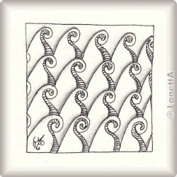 Pattern for Zentangle® and Zentangle® inspired art 'AD690' by Jutta Gladnigg CZT, presented by www.Musterquelle.de