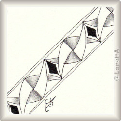 Zentangle-Pattern 'Alien Crest' by Gael Shepherd, presented by www.musterquelle.de