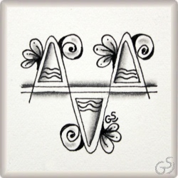 Muster Apichu von Carla Bertola CZT, ein Muster geeignet für Zentangle® and Zentangle® inspired art, präsentiert in der Musterquelle