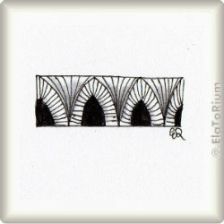 Zentangle-Pattern 'Archer' by Chris Gerstner CZT, presented by www.musterquelle.de