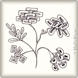 Muster Auraline von Debbie New CZT, ein Muster geeignet für Zentangle® and Zentangle® inspired art, präsentiert in der Musterquelle