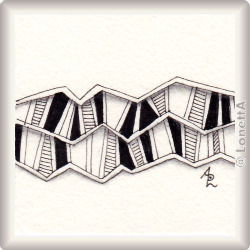 Zentangle-Pattern 'Blinkt' by Jennifer Hohensteiner CZT, presented by www.musterquelle.de