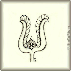 Zentangle-Pattern 'Bloss 1' by Janice Sherlock, presented by www.musterquelle.de
