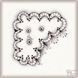 Muster Bolly von Barbara Duel-Johnson CZT, ein Muster geeignet für Zentangle® and Zentangle® inspired art, präsentiert in der Musterquelle