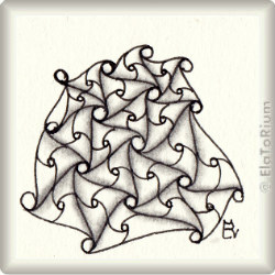 Zentangle-Pattern 'Cadentoo' by Lianne Woods CZT, presented by www.musterquelle.de