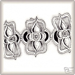 Muster Caroline von Reyes Galindo CZT, ein Muster geeignet für Zentangle® and Zentangle® inspired art, präsentiert in der Musterquelle