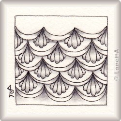 Zentangle-Pattern 'Cayke' by Rose Brown, presented by www.musterquelle.de
