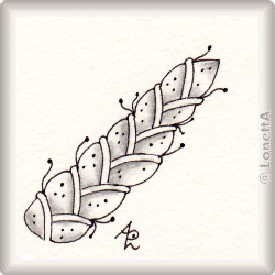 Zentangle-Pattern 'Chainlea' by Norma Burnell CZT, presented by www.musterquelle.de