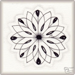 Muster Chandana von Almudena Mora Rodriguez CZT, ein Muster geeignet für Zentangle® and Zentangle® inspired art, präsentiert in der Musterquelle