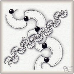 Muster Cherb von Debbie Raaen CZT, ein Muster geeignet für Zentangle® and Zentangle® inspired art, präsentiert in der Musterquelle
