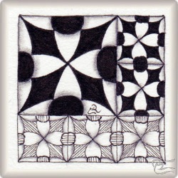 Muster Diam'n Feel von Tina Raymaekers CZT, ein Muster geeignet für Zentangle® and Zentangle® inspired art, präsentiert in der Musterquelle