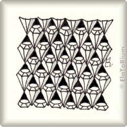 Zentangle-Pattern 'Diamondz' by Neil Burley, presented by www.musterquelle.de