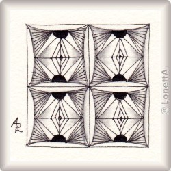 Zentangle-Pattern 'Diosea' by Sue Zanker, presented by www.musterquelle.de