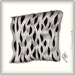 Zentangle-Pattern 'Diva Dance' by Zentangle, presented by www.musterquelle.de