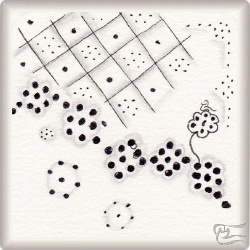 Muster DotBall von Barbara Duel Johnson CZT, ein Muster geeignet für Zentangle® and Zentangle® inspired art, präsentiert in der Musterquelle