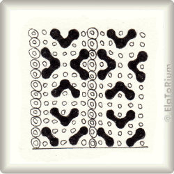 Zentangle-Pattern 'Dumbellz' by Lizzie Mayne, presented by www.musterquelle.de