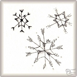 Muster Floc von Lola Nadal CZT, ein Muster geeignet für Zentangle® and Zentangle® inspired art, präsentiert in der Musterquelle