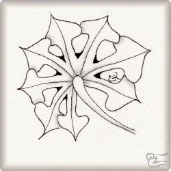 Muster Gabellina von Sonia Vaquer CZT, ein Muster geeignet für Zentangle® and Zentangle® inspired art, präsentiert in der Musterquelle