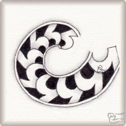 Muster giveme5 von Almudena Mora Rodriguez CZT, ein Muster geeignet für Zentangle® and Zentangle® inspired art, präsentiert in der Musterquelle