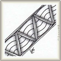 Zentangle-Pattern 'Golven' by Mariet Lustenhouwer, presented by www.musterquelle.de