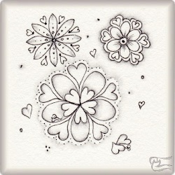 Muster Heartily von Barbara Duel Johnson CZT, ein Muster geeignet für Zentangle® and Zentangle® inspired art, präsentiert in der Musterquelle