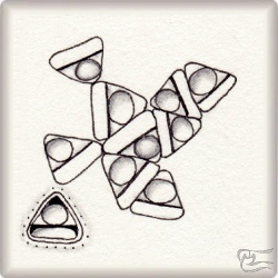 Muster Ikona von Inken Buchholz CZT, ein Muster geeignet für Zentangle® and Zentangle® inspired art, präsentiert in der Musterquelle