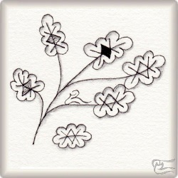 Muster Ilda von Kim Mouzon CZT, ein Muster geeignet für Zentangle® and Zentangle® inspired art, präsentiert in der Musterquelle