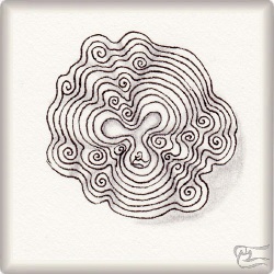Muster InSpiral von Tomás Padrós CZT, ein Muster geeignet für Zentangle® and Zentangle® inspired art, präsentiert in der Musterquelle