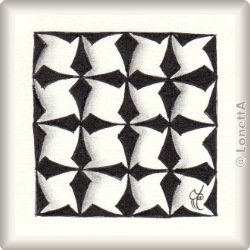 Zentangle-Pattern 'Kytez' by Neil Burley, presented by www.musterquelle.de