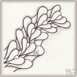 Muster Leafgo von Karin Frank, ein Muster geeignet für Zentangle® and Zentangle® inspired art, präsentiert in der Musterquelle