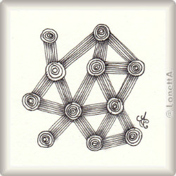 Zentangle-Pattern 'Line Game' by Elaine Benfatto, presented by www.musterquelle.de