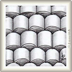 Zentangle-Pattern 'Logjam' by Wayne Harlow CZT, presented by www.musterquelle.de