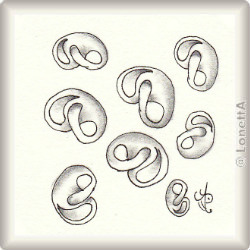 Zentangle-Pattern 'Loop de Loop' by Lila Popcheff, presented by www.musterquelle.de