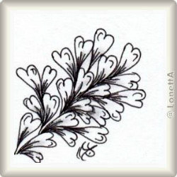 Zentangle-Pattern 'Luv-a' by Sharon Caforio CZT, presented by www.musterquelle.de