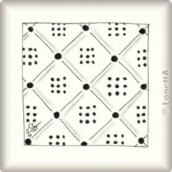 Zentangle-Pattern 'Lyons Tile' by Neil Burley, presented by www.musterquelle.de