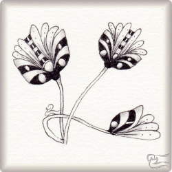 Muster Maipen Buzz von Marcela Alejandra Rivera CZT, ein Muster geeignet für Zentangle® and Zentangle® inspired art, präsentiert in der Musterquelle