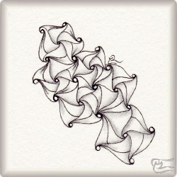 Muster Marfi von Ingrid Scheidt CZT, ein Muster geeignet für Zentangle® and Zentangle® inspired art, präsentiert in der Musterquelle