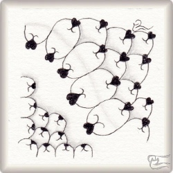 Muster Maunz Bomer von Jasmin Müller CZT, ein Muster geeignet für Zentangle® and Zentangle® inspired art, präsentiert in der Musterquelle
