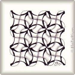 Muster Mihca von Annett Rümpler CZT, ein Muster geeignet für Zentangle® and Zentangle® inspired art, präsentiert in der Musterquelle