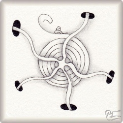 Muster New-roo-TK von Verónica Arnolfo CZT, ein Muster geeignet für Zentangle® and Zentangle® inspired art, präsentiert in der Musterquelle