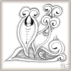 Muster Nukka von Ute Andresen CZT, ein Muster geeignet für Zentangle® and Zentangle® inspired art, präsentiert in der Musterquelle