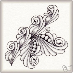 Muster Ole-Ole von Reyes Galindo CZT, ein Muster geeignet für Zentangle® and Zentangle® inspired art, präsentiert in der Musterquelle