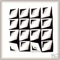 Muster Origonio von Isabel Wallis, ein Muster geeignet für Zentangle® and Zentangle® inspired art, präsentiert in der Musterquelle