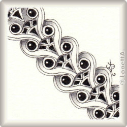 Muster Owen von Anja Schönfelder CZT, ein Muster geeignet für Zentangle® and Zentangle® inspired art, präsentiert in der Musterquelle